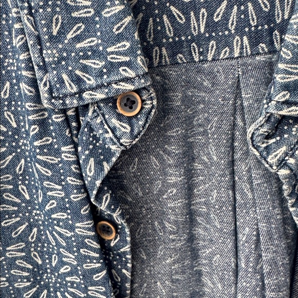 Express Men's Sun-Floral Patterned Denim Shirt-jacket - Picture 4 of 9